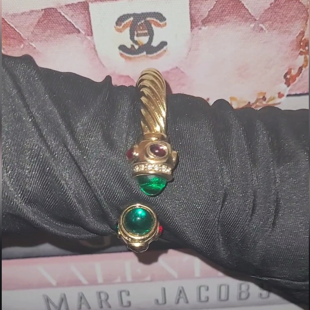 Vintage Ciner Cuff Bracelet Mogul Style Clamper UNSIGNED - Picture 11 of 12